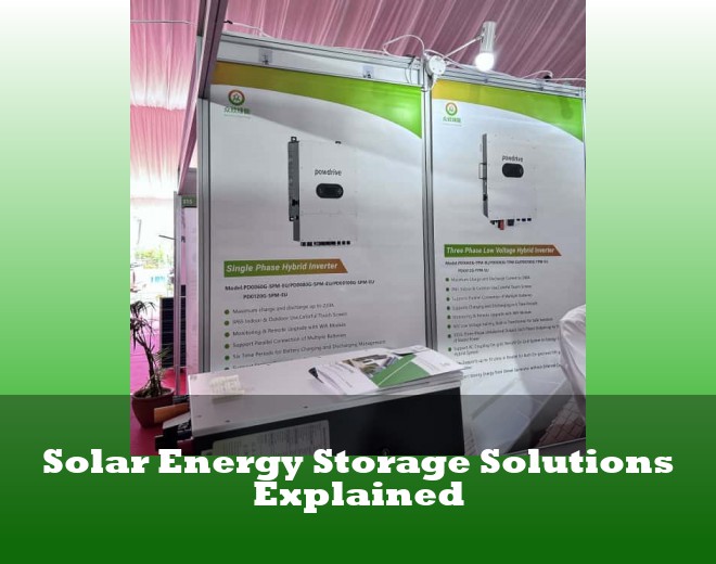 Solar Energy Storage Solutions Explained